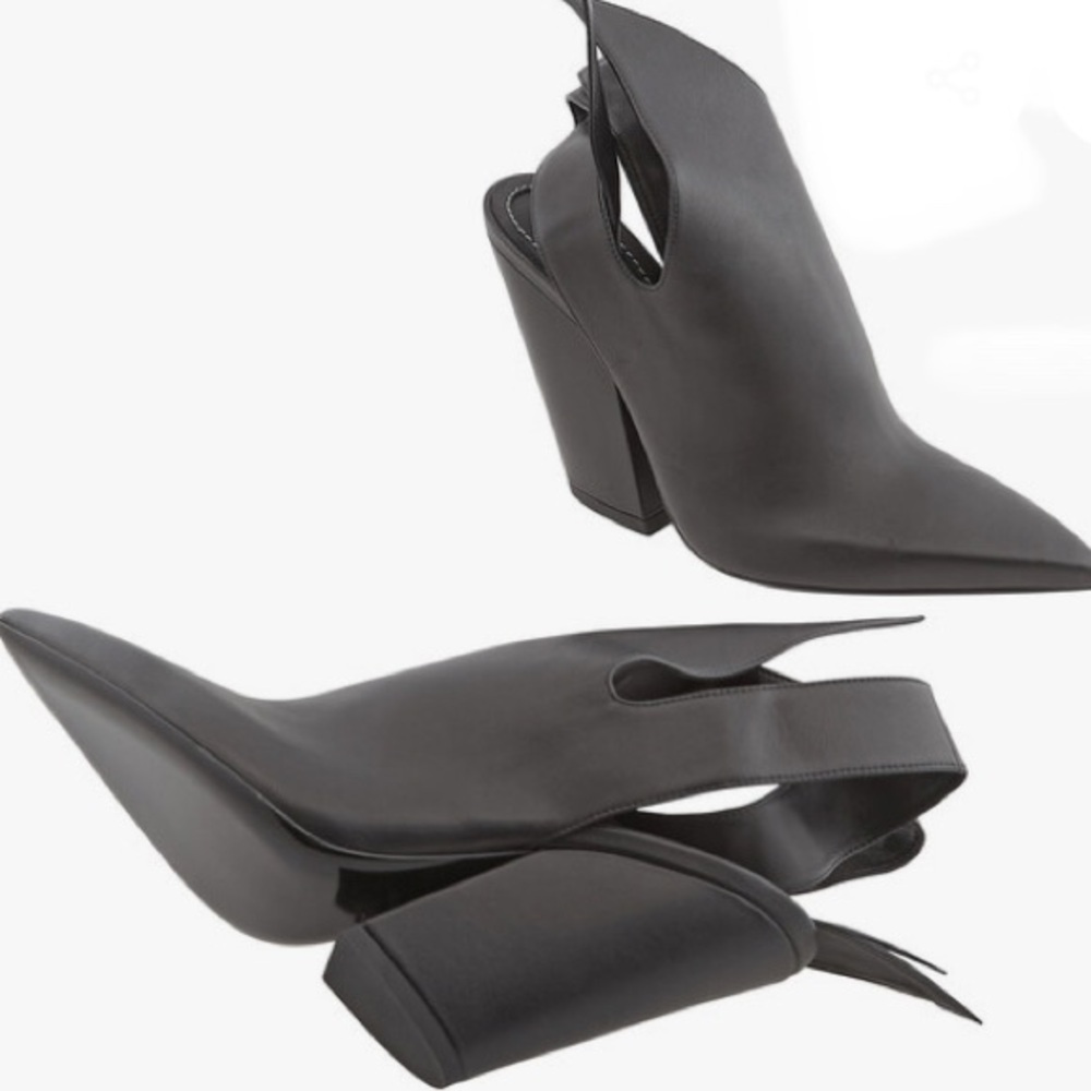 Burberry Amy Black Leather Ankle Tie Strap Booties - Size 6.5 (36.5 Authentic) - Picture 4 of 14